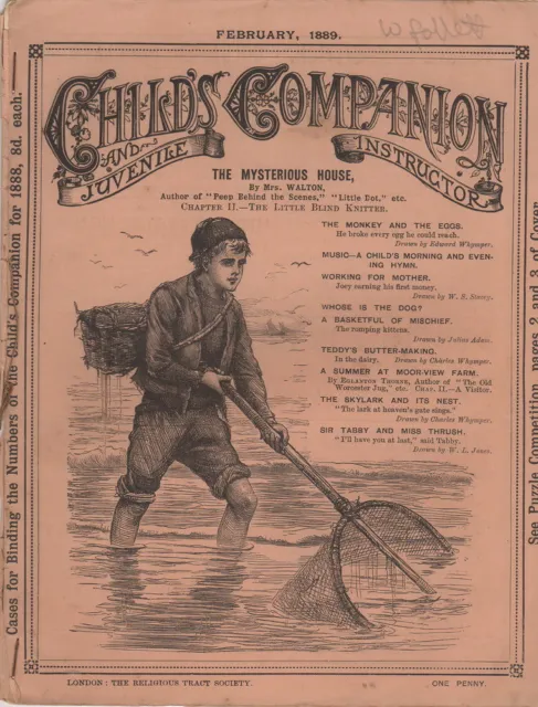 Child's Companion and Juvenile Instructor February 1889 Antique Child's magazine