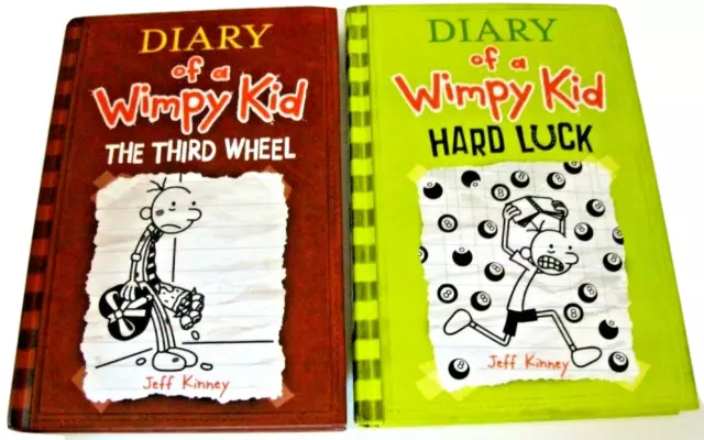 DIARY OF A Wimpy Kid #7 The Third Wheel, #8 Hard Luck by Jeff Kinney ...