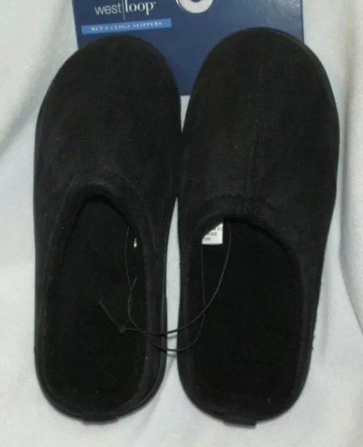 New Mens size 9-10 Black Clogs Slippers West Loop Hard Sole Slip Ons