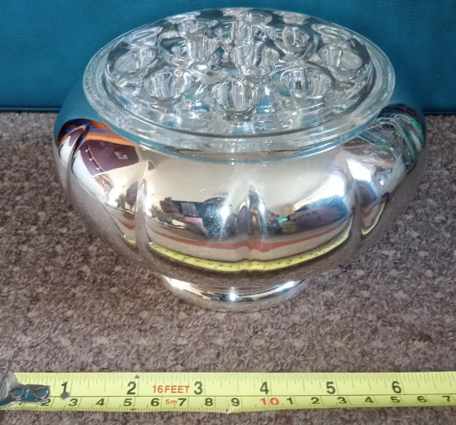 Antique.Marlborough.silver Plated EP Copper.Rose.Bowl. .Made In Canada