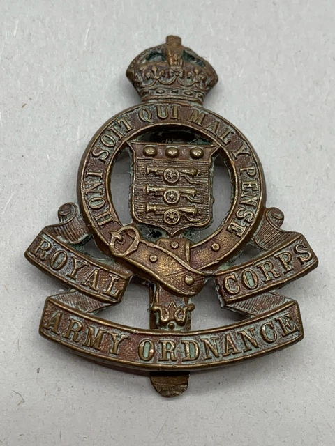 ORIGINAL WW2 BRITISH Army Kings Crown Cap Badge - RAOC Royal Army ...