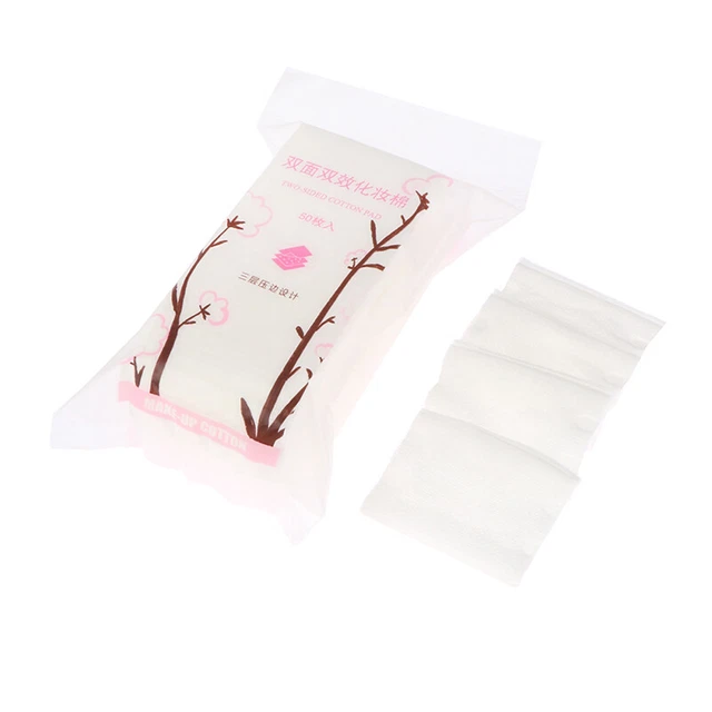 50pcs/bag Cotton Pads Washable Makeup Remover Pads Soft Face Skin Cleaner .CF
