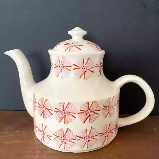 Vintage MCM Art Deco Arthur Wood Floral 5258 England Decorative Teapot