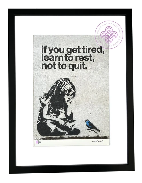 Banksy Original M Arts Edition Lithographie Signée Numérotée /150 + CADRE INCLUS