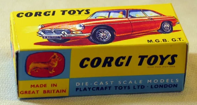 Corgi Toys 327 M.g.b. G.t.    Boite Copie Repro   Vide