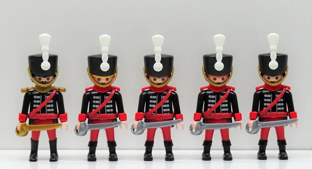 5 X Braunschweiger Garde Soldat Noir Playmobil Napoléon Brunswick