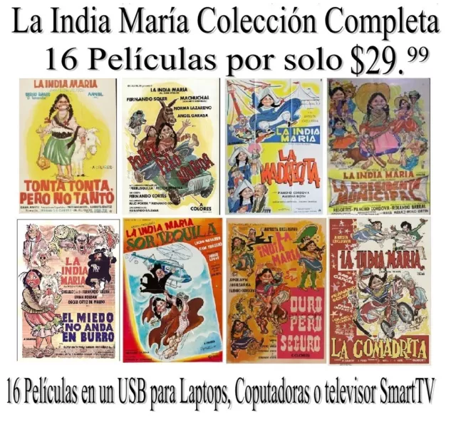 Peliculas Mexicanas - La India Maria (Colección Completa) 16 Películas