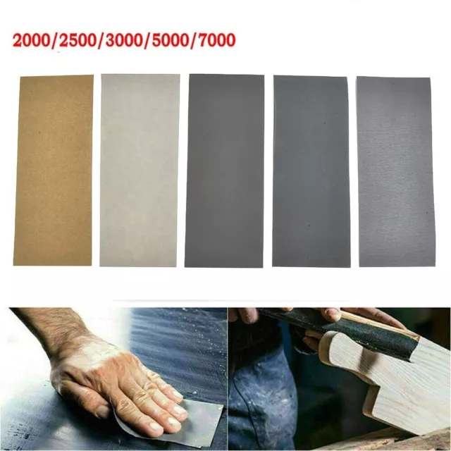 Sandpaper Soft Paper Base with 5 Grits (2000 7000) for Paint Varnish and Filler