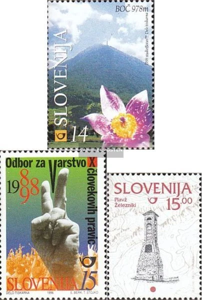 Slowenien 226,232,234 (kompl.Ausg.) postfrisch 1998 Berge, Menschenrechte, Kultu