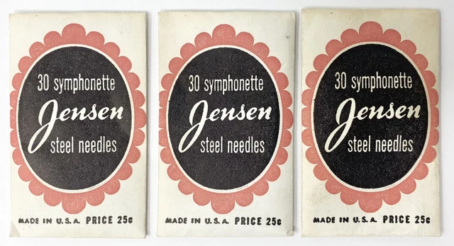 READ FIRST Lot of Vintage Jensen 30 Symphonette Steel Gramophone Needle Packs
