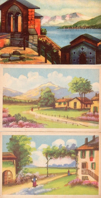 Lotto Di 21 Cartoline Artistiche Acquerelli Anni 50 Vedi Tutte Le Foto