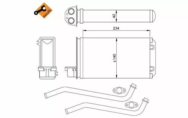 NRF Radiateur de chauffage pour PEUGEOT 205 309 58617 - Pièces Auto Mister Auto