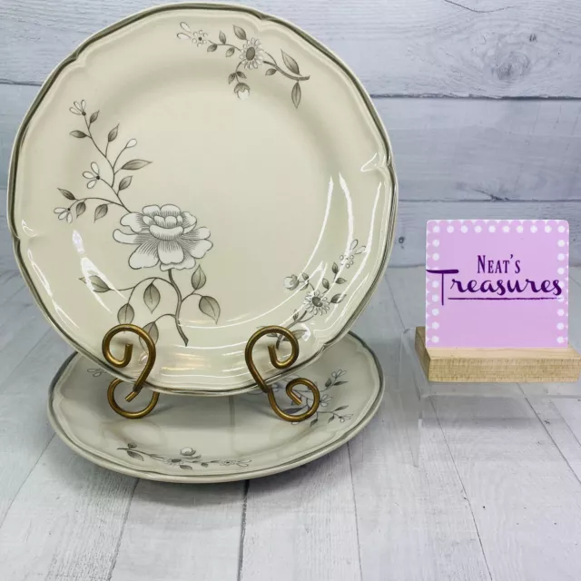 Juego de platos de cena de gres floral blanco gris blanco 80 JMP Marketing SOUTHAMPTON JMP5 2
