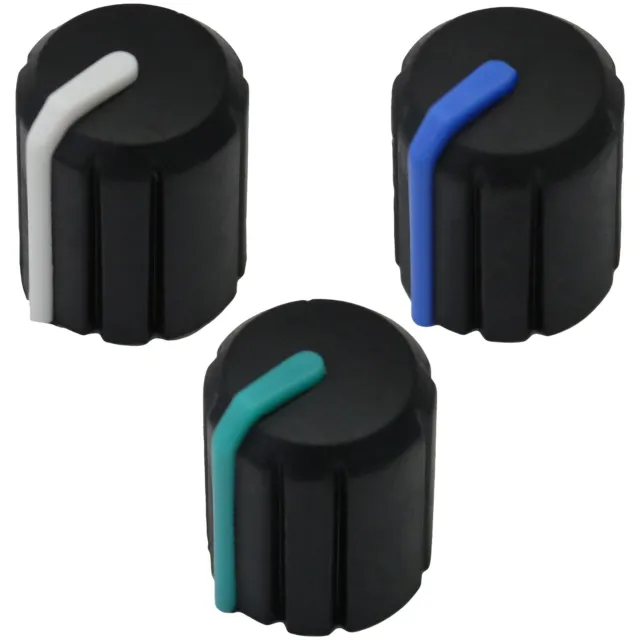 Small Rubber Grip Mixer Control Knob - 6mm Splined Hole Push Fit