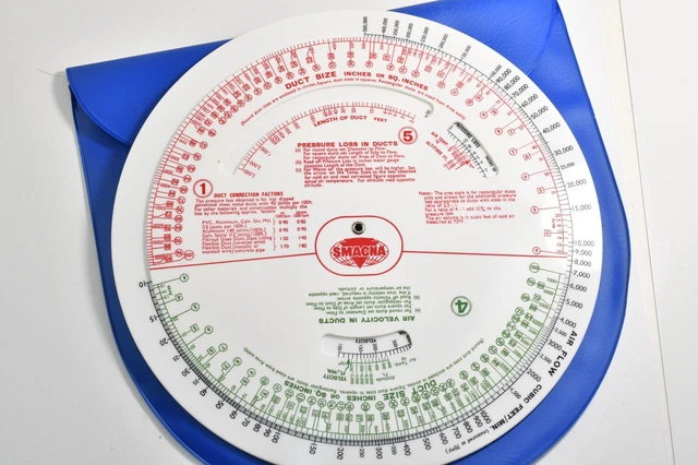 SMACNA HVAC Duct Design and Fitting Loss Calculator 1980 Heavy Duty Plastic