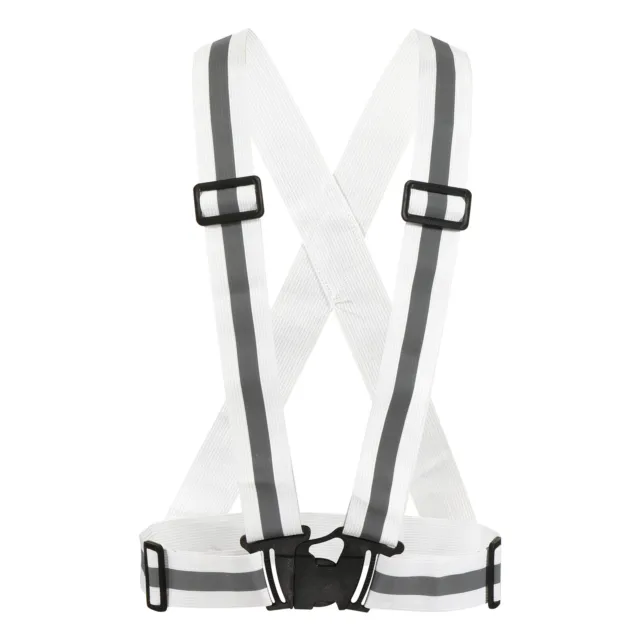 Reflective Vest Adjustable High Visibility Vest 1.5" Strip White