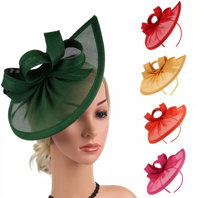 Fascinator Womens Large Headband Clip Hat Weddings Ladies Day Races Royal Ascot~