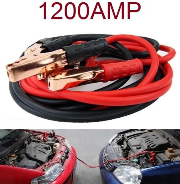 Pinzas De Coche Para La Bateria De Coche O Moto 1200Amp Cable De Arranque