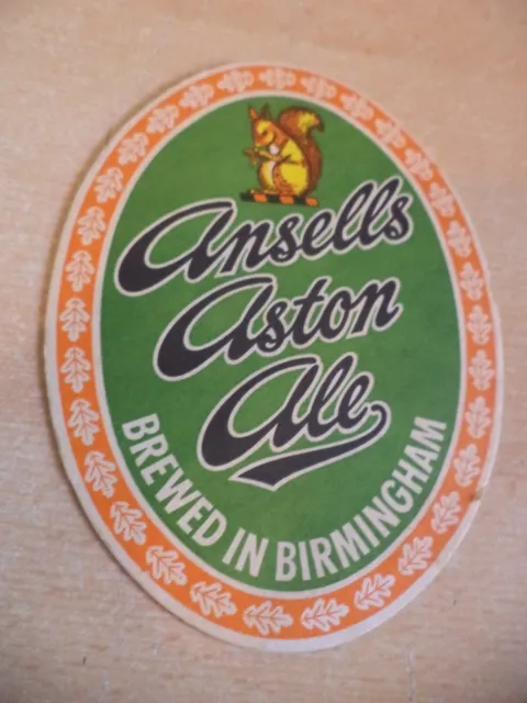 ANSELLS ASTON ALE BIRMINGHAM BREWERY old vintage Advertising BEER MAT COASTER