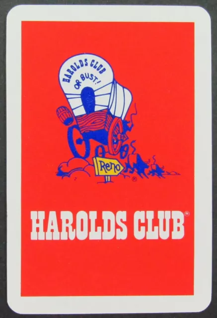 Harolds Club Reno Nevada Single Swap Playing Card Jack Clubs