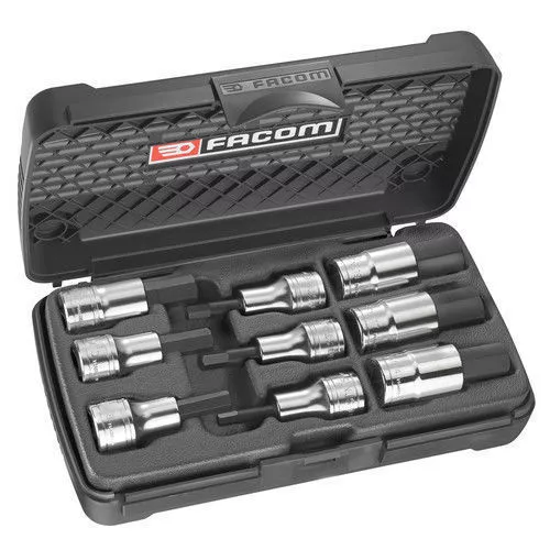 Facom Boxed 1/2 Drive Metric Hex Allen Bit Socket Set 5mm > 19mm