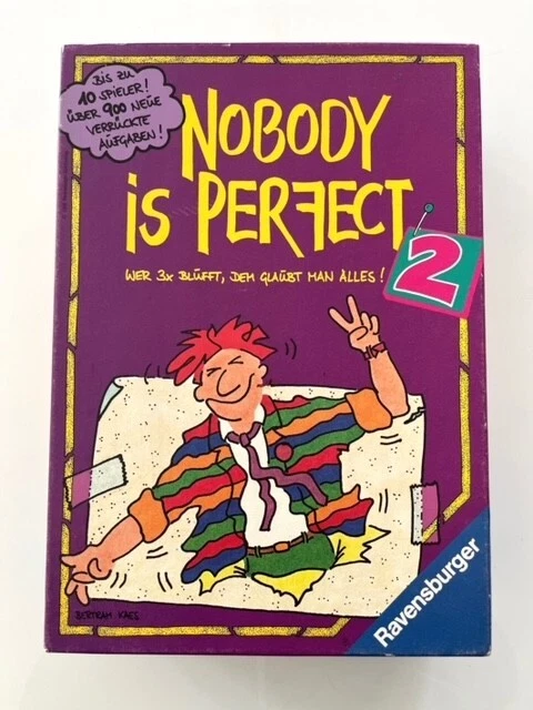 Nobody is Perfect 2 Brettspiel Ravensburger 1995 Vintage guter Zustand vollst.