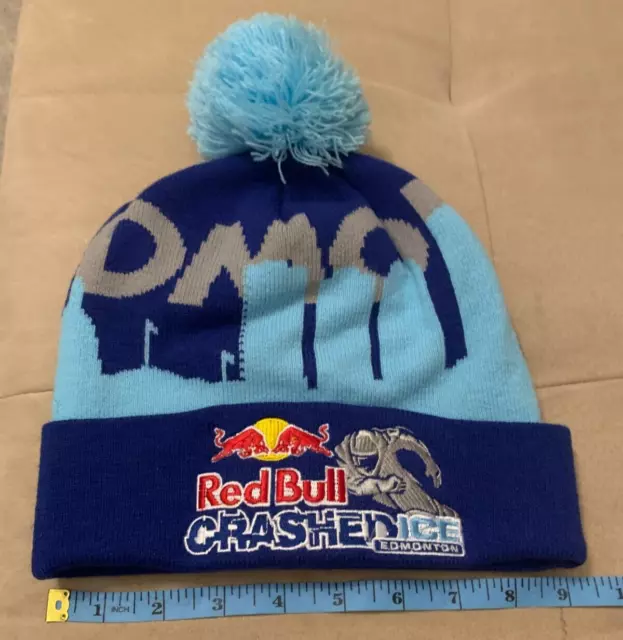 Red Bull Crashed Ice winter knit hat beanie ski Edmonton blue