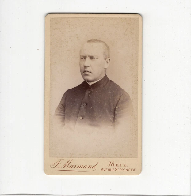 CDV Foto Herrenportrait / Geistlicher - Metz 1880er