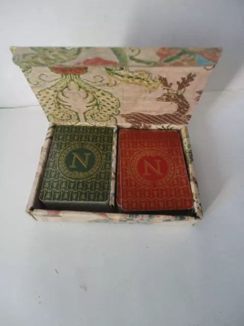 Lot de jeux de 52 cartes à jouer Napoléon en coffret