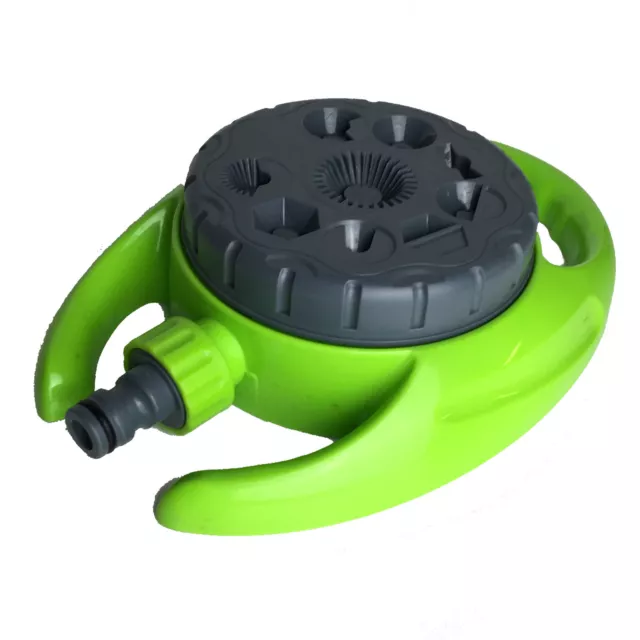 360º 9-Pattern Dial Sprinkler (110mm Dia) Garden Lawn Hose Watering Soaker