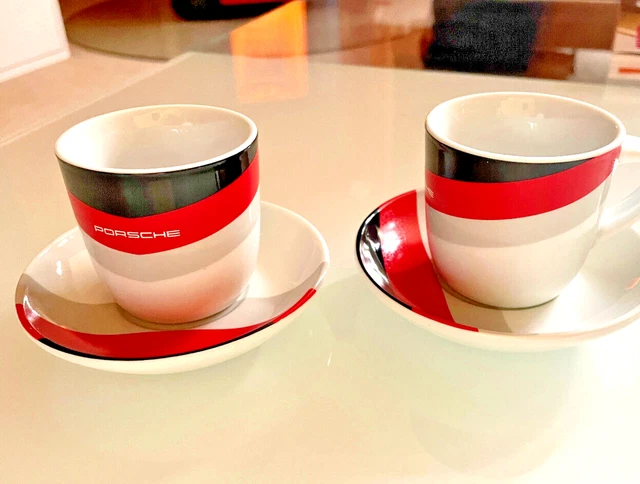 Original PORSCHE Collector's Espressotassen Tasse Duo No. 6  Cup Set Espresso
