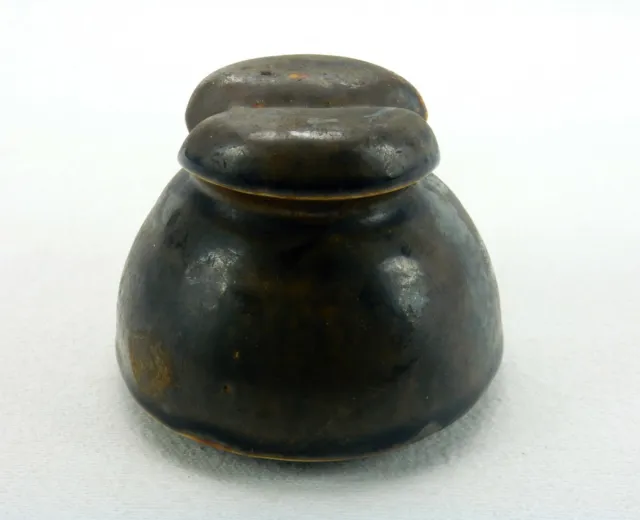 Antique/Vintage Electrical Insulator, Pin Style Saddle, Heavy Patina, #INSBN22
