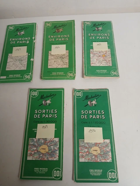 Carte routière 120 cycliste guide Bibendum Michelin rayon 50