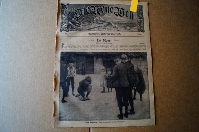 1909 neue Welt 17 Maler Ernst Burmester aus Ratzeburg  Murmeln