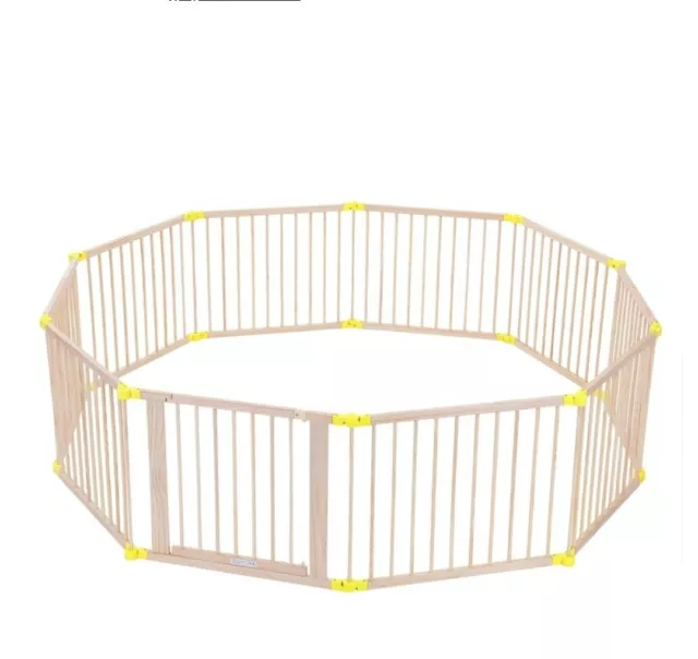 (New) Large 10 Panel Wooden Playpen Baby Toddler Kid - Docklands VIC
