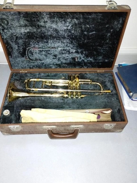 Ancienne Trompette 75 A Piston Henri Selmer Paris En Boite 2