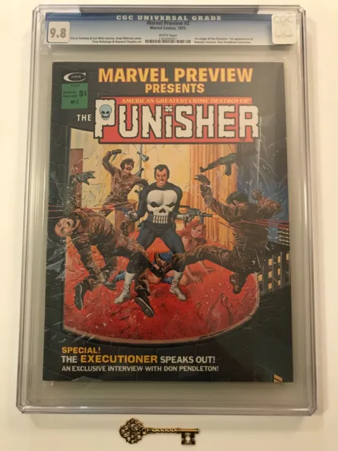 Marvel Preview #2 GCG 9.8 White Pages 1st Origin of The Punisher