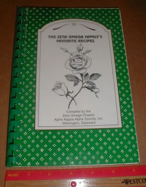 Zeta Omega Chapter Alpha Kappa Sorority Wilmington Delaware 1997 Recipe Cookbook