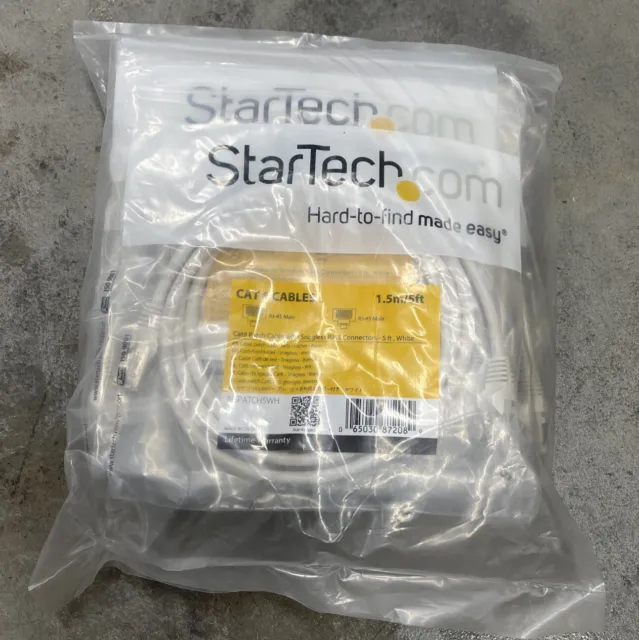 Lote De (10) StarTech N6PATCH5WH Nuevo CAT6 Cables (1.5m 1.5M, Blanco) Etl