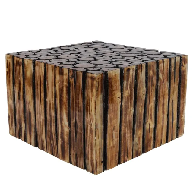 Wooden Small Square Stool for Cafe Outdoor Furniture Garden Home Décor 8'' Inch