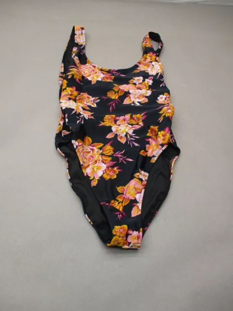 NWT VOLCOM Size M Womens Wireless Unlined Floral One Piece Swimming Suit 8K