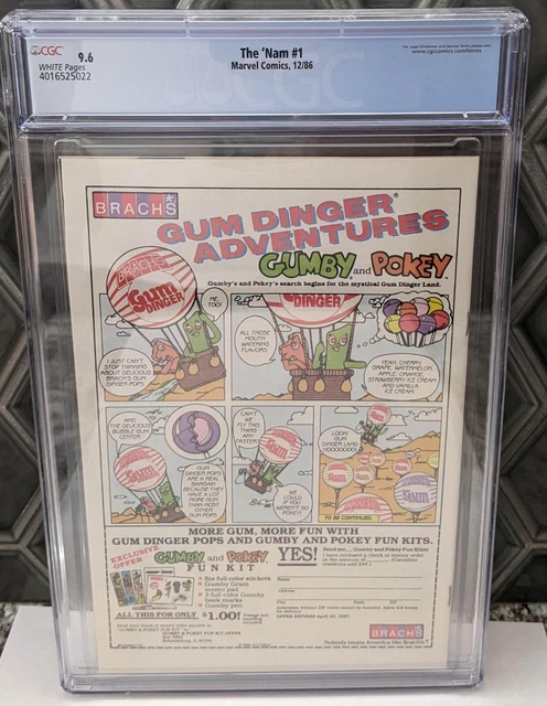 THE 'NAM #1 CGC 9.6 White Pages 1986 Marvel Michael Golden - Vietnam War NM+ 3