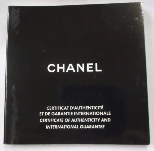 Open/Blank CHANEL Watch Int'l Guarantee & Certificate of Authenticity Book NOS