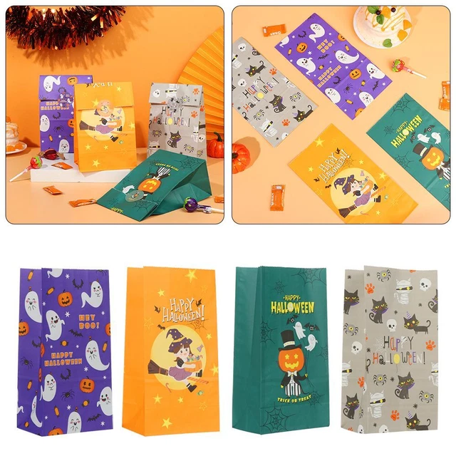 Boîte à bonbons Poche cadeau Festival d'Halloween Sacs en papier chocolats