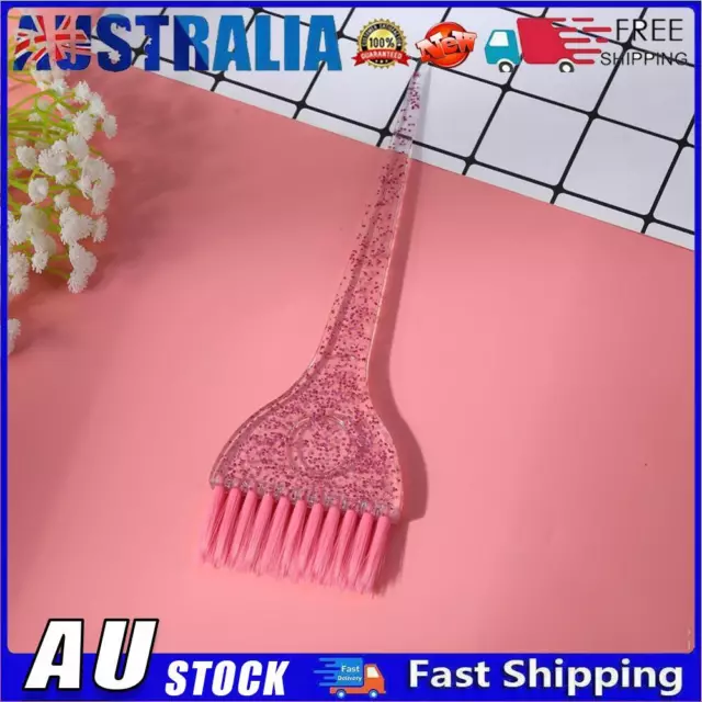 Hair Dye Brush Hair Coloring Applicator Comb Hair Styling Salon Tool (Pink) AU