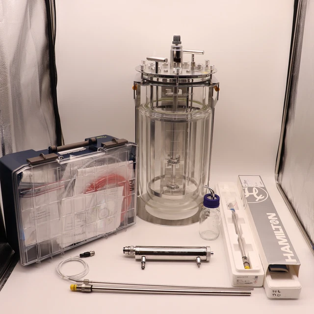 Sartorius Stedim 10L Double Wall Glass Bioreactor Fermenter Univessel-00004