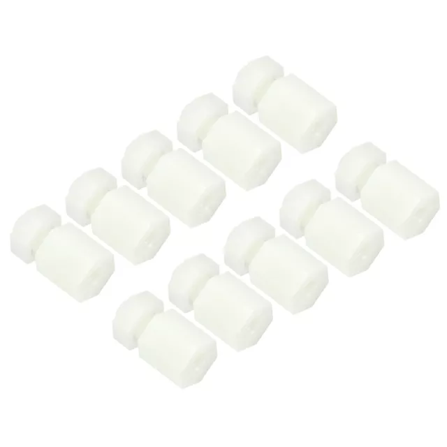 50Pcs M4x8+6mm Nylon Hex Spacer Standoff PCB Standoffs Screws w Nuts