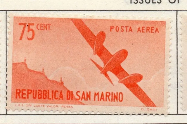 San Marino 1945-53 Early Issue Fine Mint Hinged 75c. 192763