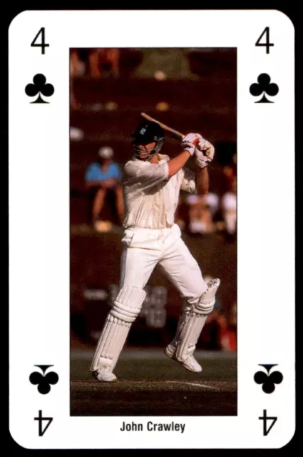 Cricket World Cup 99 (Playing Card) Four of Clubs John Crawley England