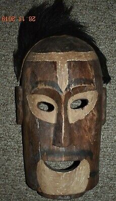 Sale!! Batak Shaman Mask W/Hair,  Early 1900S 14In
